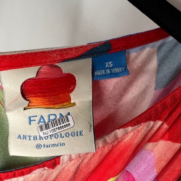 Farm Rio One Shoulder Multicolor Slim Floral Midi Dress Size XS - Picture 7 of 10